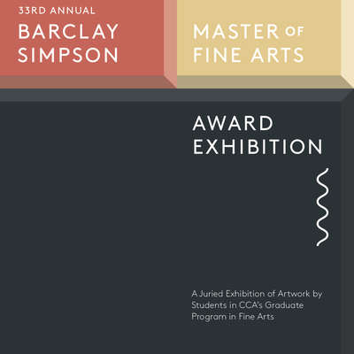 33rd Annual Barclay Simpson MFA Award Exhibition postcard