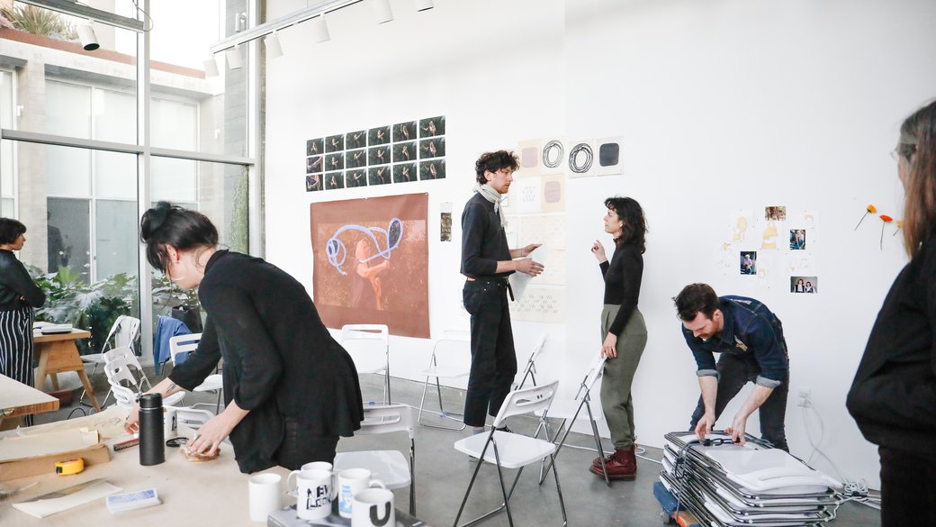 Students install exhibition at Hubbell Street Galleries_feature_MB