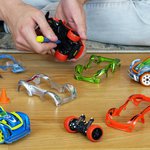 Image of a deconstructed toy car