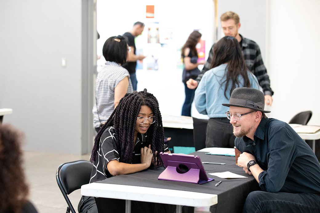 A portfolio review at National Portfolio Day 2019.