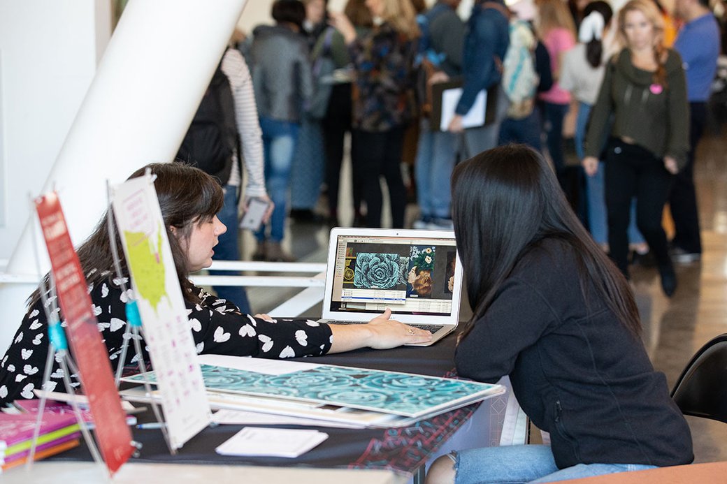 A portfolio review at National Portfolio Day 2019.