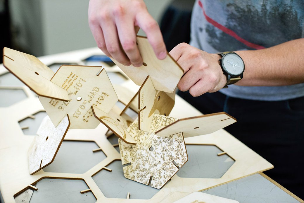 Student working in the rapid prototyping studio
