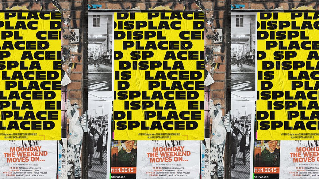 Posters promoting the documentary film Displaced.