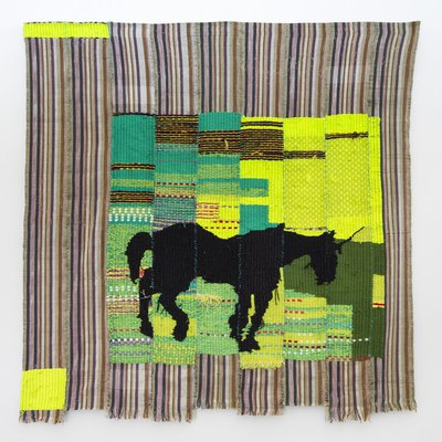 Diedrick Brackens, unicorn kente, 2018.