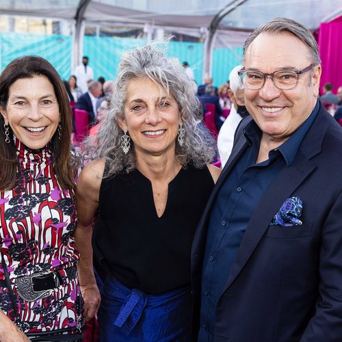 Susan Swig with Frish Brandt, director of Fraenkel Gallery, and CCA Trustee and Gala co-chair Stanlee Gatti.