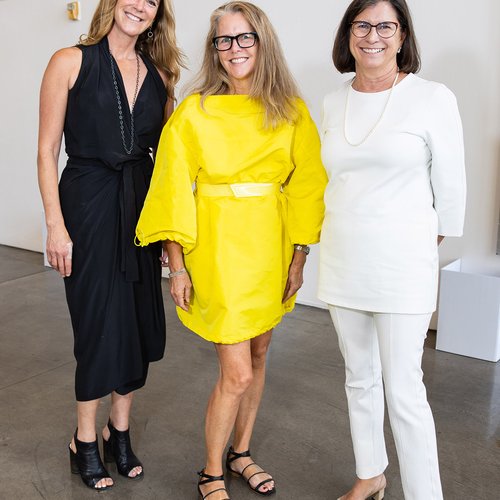 Lisa Dolby Chadwick, owner of Dolby Chadwick Gallery, Robina Riccitiello, and Ellen Drew.