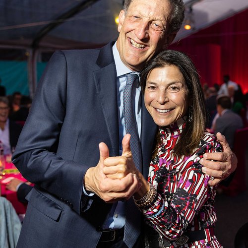 Larry Baer, chief executive officer of the San Francisco Giants, and Susan Swig.