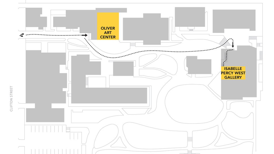 Graphic depiction of CCA galleries in Oakland