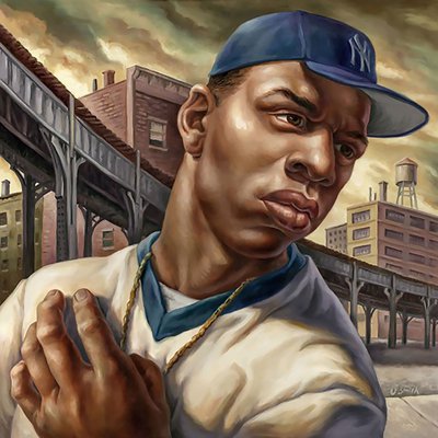 Image of "Jay-Z" 2011 Illustration for Rolling Stone's "100 Greatest Artists" by Owen Smith