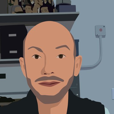 Animated headshot of CCA faculty and artist Kota Ezawa.