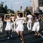 Lorraine O’Grady, Art Is...(Troupe Front), 1983/2009. C-print in 40 parts, 16 x 20 in (40.64 x 50.8 cm). Edition of 8 + 1 AP. Courtesy the artist and Alexander Gray Associates, New York.