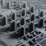 Model of Le Corbusier's Plan Voisin, Paris, France, 1925