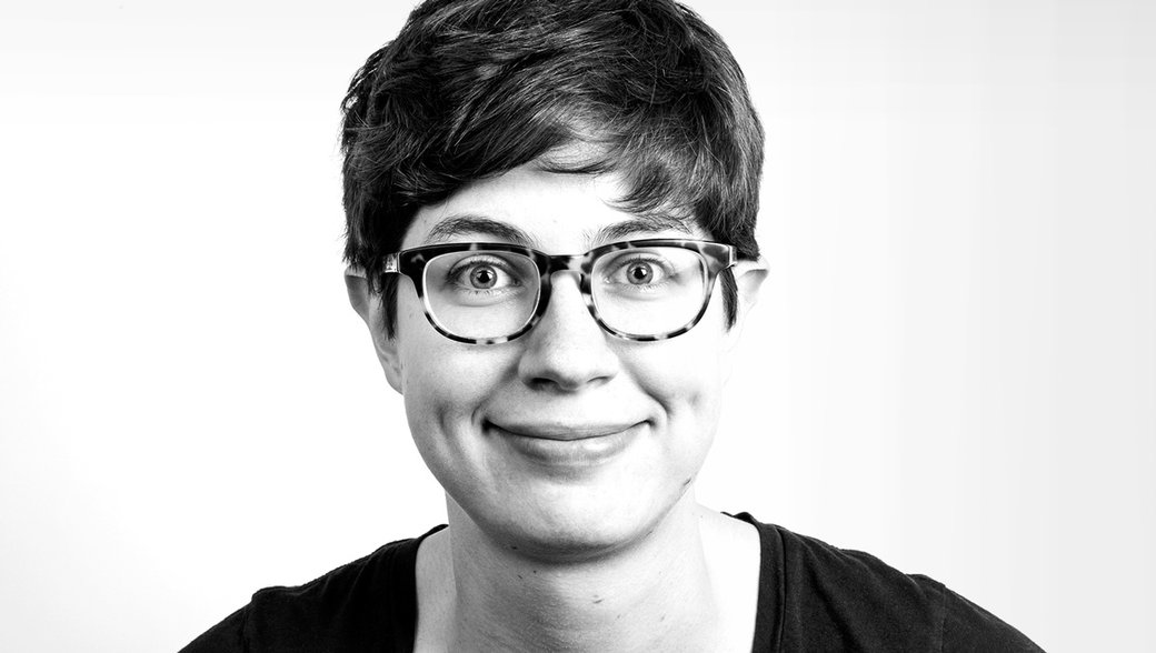 chair Rachel Berger headshot black and white glasses monochrome