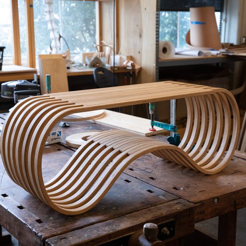 “Sticks,” coffee table by Nicole Wong (BFA Furniture 2022).