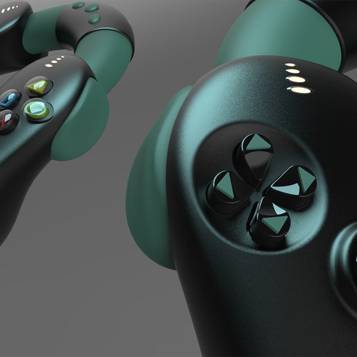 Emilie Cevallos Paredes, Game controller, CAD design with Rhino, 2020.
