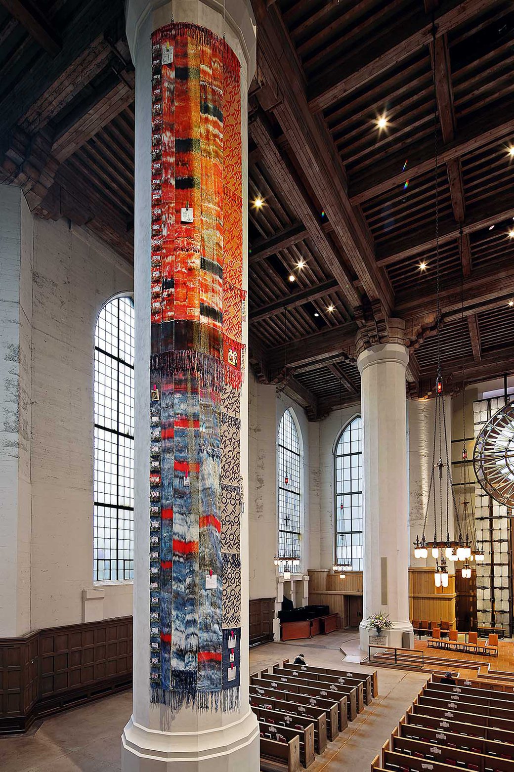 Josh Faught, Sanctuary, 2017. A site-specific textile for St. Mark's Cathedral, Seattle.