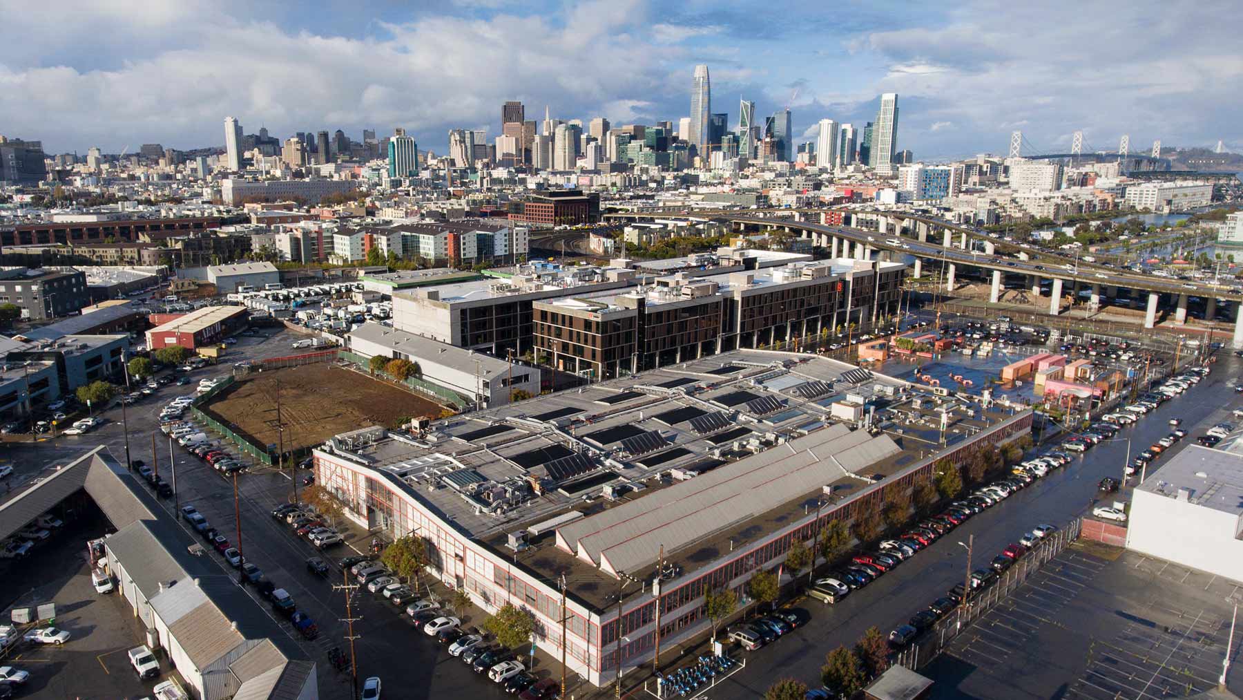 An aerial view of the San Francisco campus, which is located in the heart of the city.