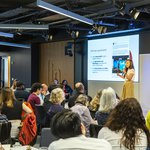 Kristine Yuen presenting at SF Design Week 2019.
