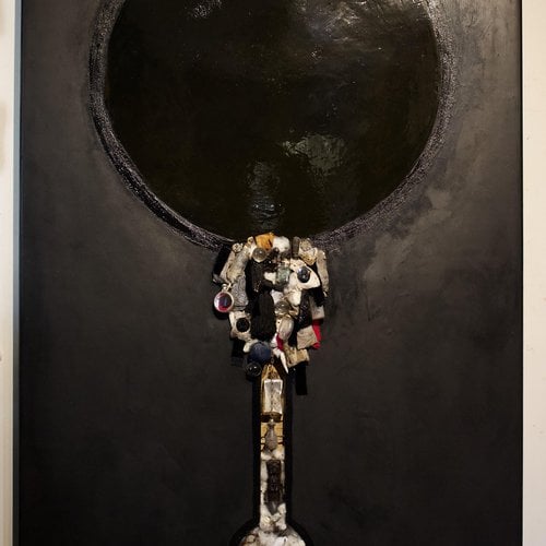 Bryan Keith Thomas, Black Roots. 78.875 x 49 inches.