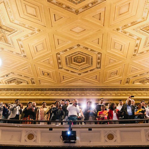 A view of the balcony at the 2019 CCA commencement ceremony