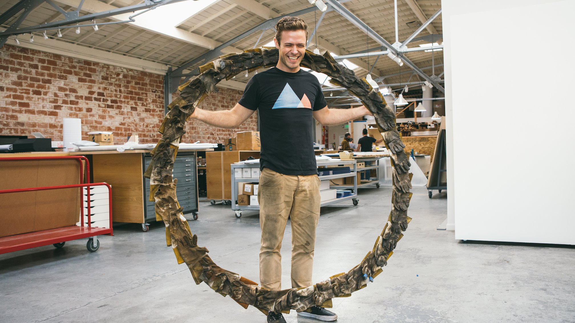 Shawn HibmaCronan in his studio