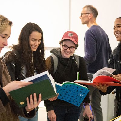 Designers Shannon Harvey and Adam Michaels, founders of IN-FO.CO and Inventory Press, speak with students, faculty, and invited guests about their design and publication practices in an intimate forum follow-up to their public presentation at CCA on March 7. Presented by CRB.