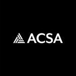 Graphic with black background with white letters spelling ASCA.