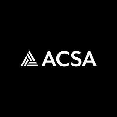 Graphic with black background with white letters spelling ASCA.