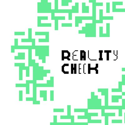 Promotional graphic for Reality Check Graphic Design Senior Show.