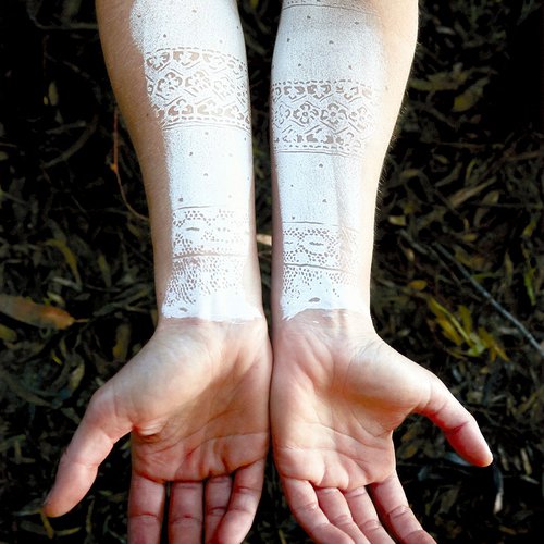 Linocut on Skin (photograph) by Carissa Lillian Clark